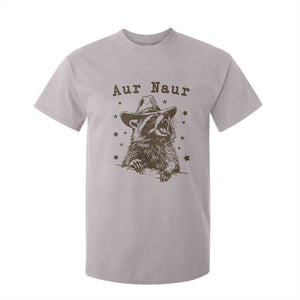 AUR Naur Cowboy Raccoon T Shirt For Kid Funny Sarcastic Oh No Australian Accent TS14 Ice Gray Print Your Wear