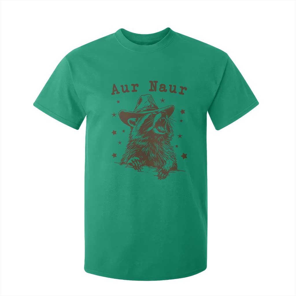 AUR Naur Cowboy Raccoon T Shirt For Kid Funny Sarcastic Oh No Australian Accent TS14 Irish Green Print Your Wear