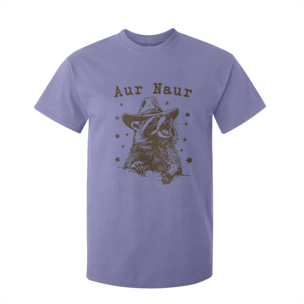 AUR Naur Cowboy Raccoon T Shirt For Kid Funny Sarcastic Oh No Australian Accent TS14 Violet Print Your Wear
