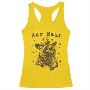 AUR Naur Cowboy Raccoon Racerback Tank Top Funny Sarcastic Oh No Australian Accent TS14 Daisy Print Your Wear