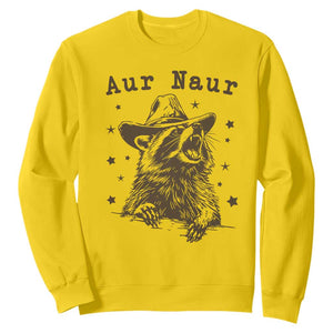 AUR Naur Cowboy Raccoon Sweatshirt Funny Sarcastic Oh No Australian Accent TS14 Daisy Print Your Wear