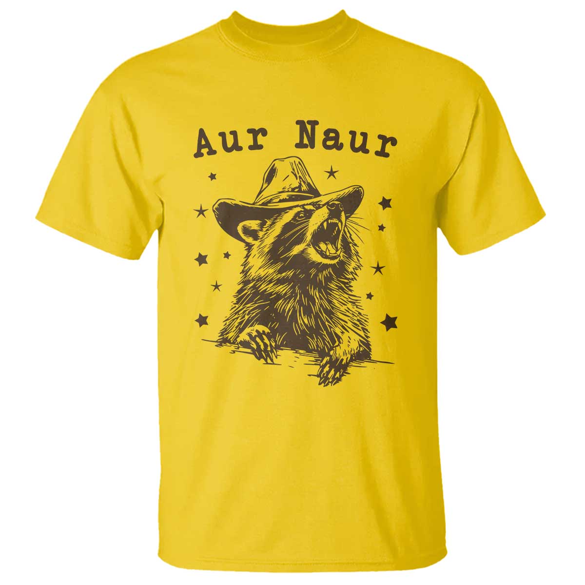 AUR Naur Cowboy Raccoon T Shirt Funny Sarcastic Oh No Australian Accent TS14 Daisy Print Your Wear