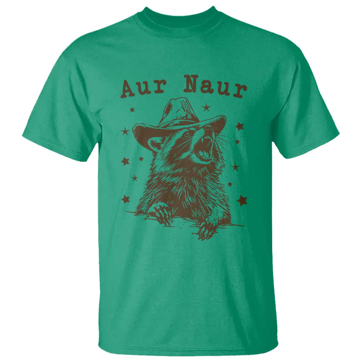 AUR Naur Cowboy Raccoon T Shirt Funny Sarcastic Oh No Australian Accent TS14 Irish Green Print Your Wear