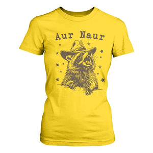 AUR Naur Cowboy Raccoon T Shirt For Women Funny Sarcastic Oh No Australian Accent TS14 Daisy Print Your Wear