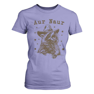 AUR Naur Cowboy Raccoon T Shirt For Women Funny Sarcastic Oh No Australian Accent TS14 Violet Print Your Wear