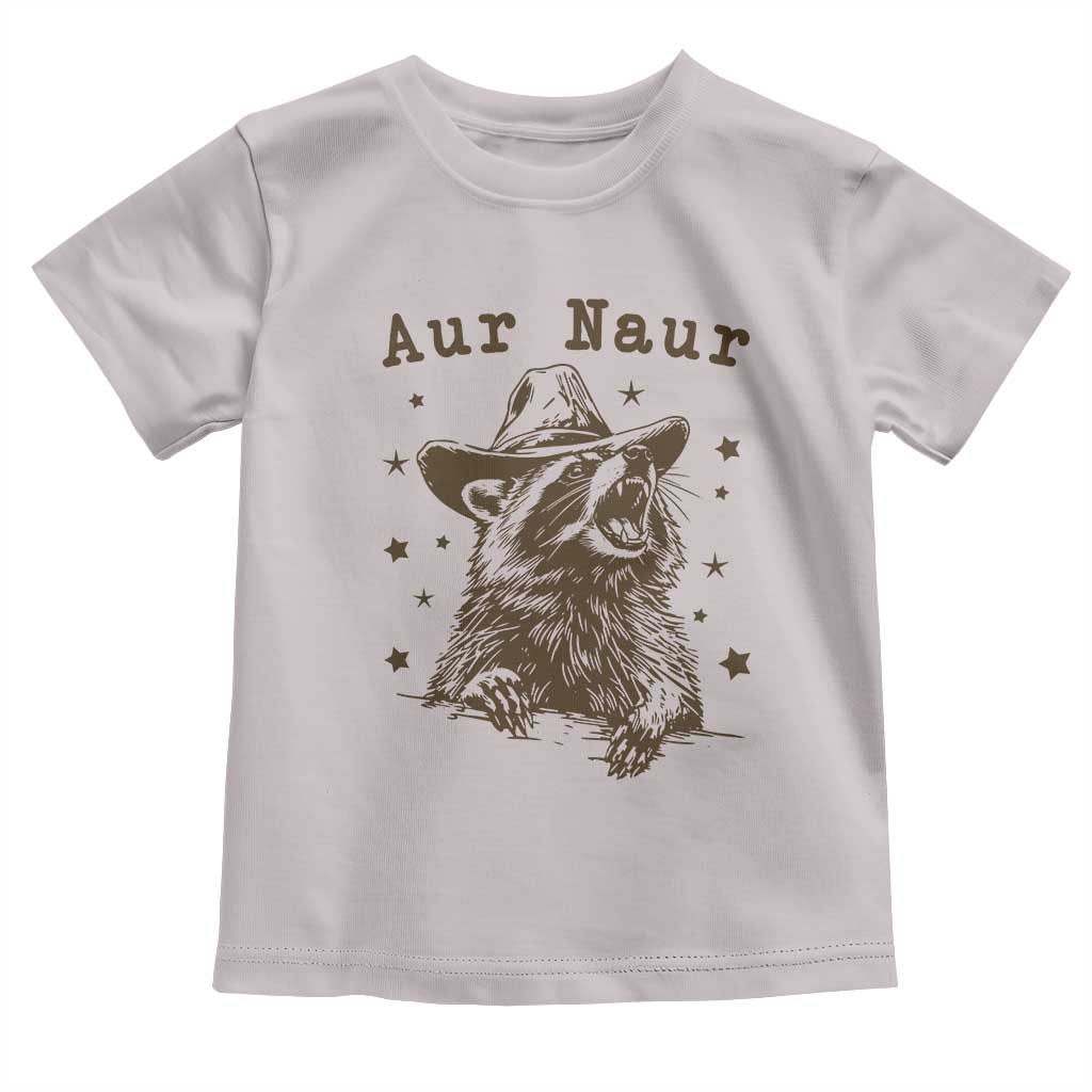 AUR Naur Cowboy Raccoon Toddler T Shirt Funny Sarcastic Oh No Australian Accent TS14 Ice Gray Print Your Wear