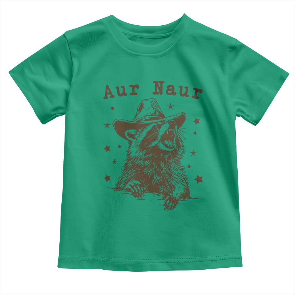 AUR Naur Cowboy Raccoon Toddler T Shirt Funny Sarcastic Oh No Australian Accent TS14 Irish Green Print Your Wear