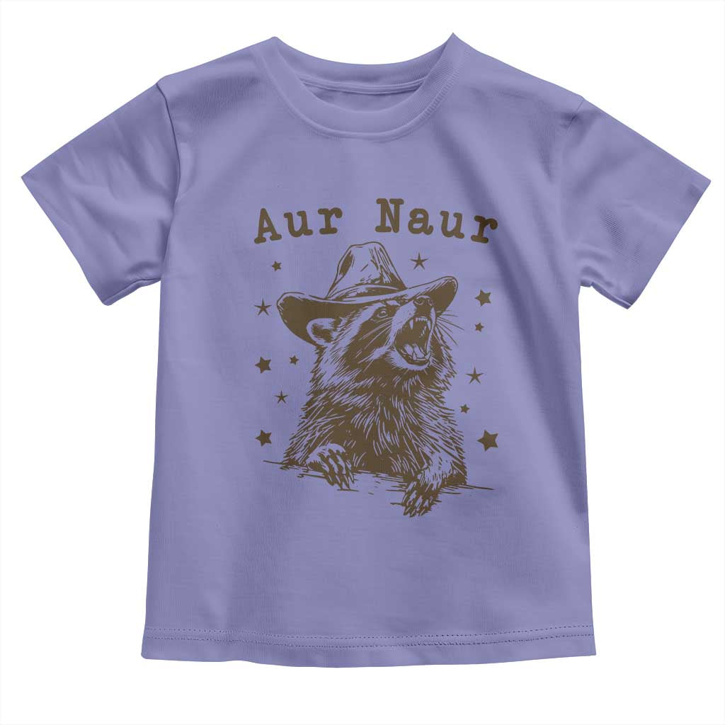 AUR Naur Cowboy Raccoon Toddler T Shirt Funny Sarcastic Oh No Australian Accent TS14 Violet Print Your Wear