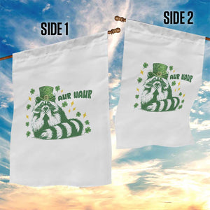 AUR Naur Raccoon St Patricks Day Meme Garden Flag Funny Sarcastic Oh No Australian Accent TS14 Print Your Wear