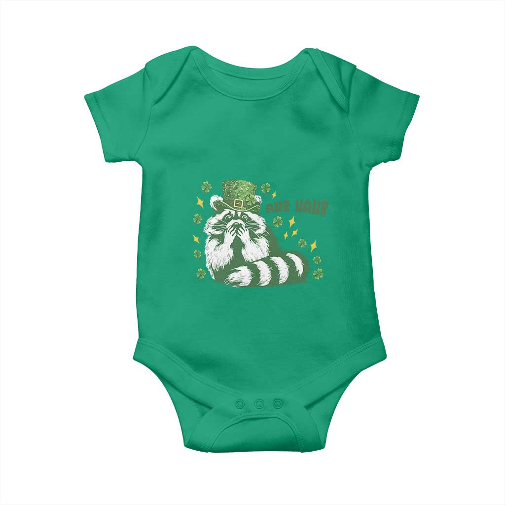 AUR Naur Raccoon St Patricks Day Meme Baby Onesie Funny Sarcastic Oh No Australian Accent TS14 Irish Green Print Your Wear