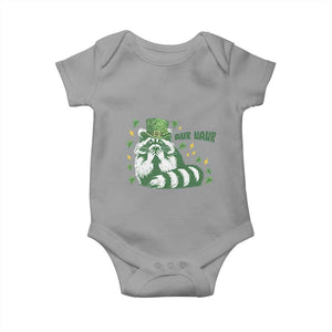AUR Naur Raccoon St Patricks Day Meme Baby Onesie Funny Sarcastic Oh No Australian Accent TS14 Sport Gray Print Your Wear