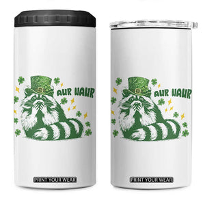 AUR Naur Raccoon St Patricks Day Meme 4 in 1 Can Cooler Tumbler Funny Sarcastic Oh No Australian Accent TS14 One Size: 16 oz White Print Your Wear