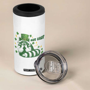 AUR Naur Raccoon St Patricks Day Meme 4 in 1 Can Cooler Tumbler Funny Sarcastic Oh No Australian Accent TS14 Print Your Wear