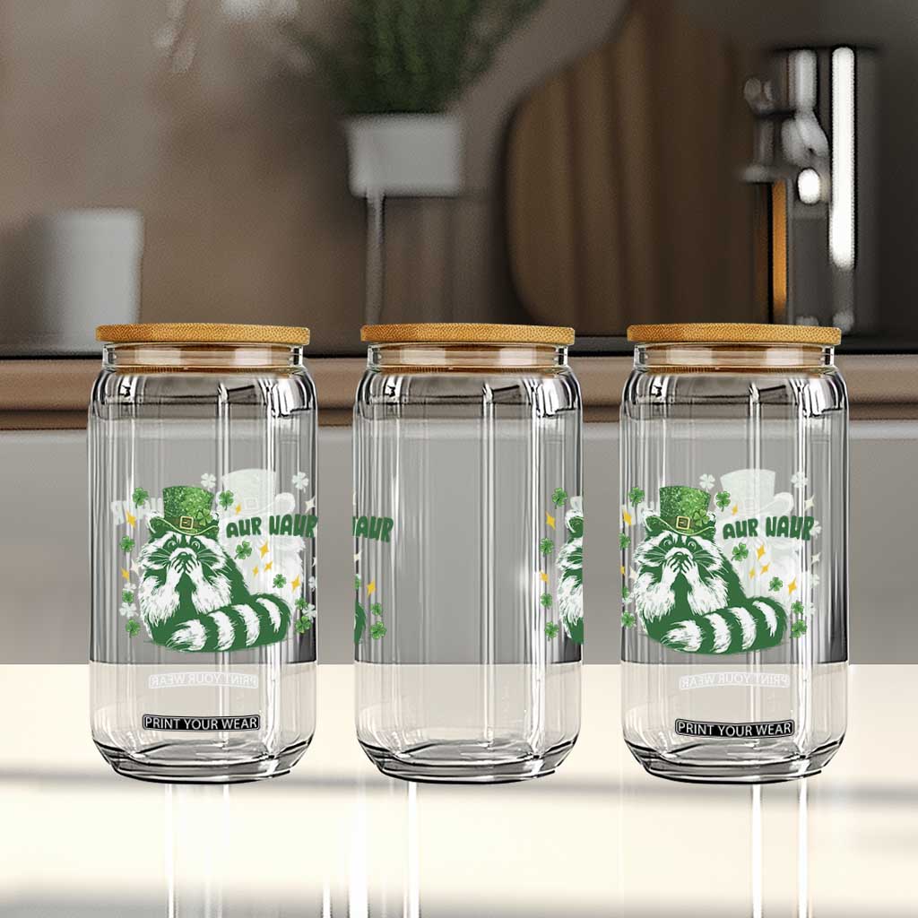 AUR Naur Raccoon St Patricks Day Meme Glass Can Funny Sarcastic Oh No Australian Accent TS14 Print Your Wear