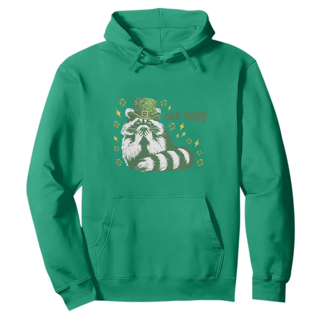 AUR Naur Raccoon St Patricks Day Meme Hoodie Funny Sarcastic Oh No Australian Accent TS14 Irish Green Print Your Wear