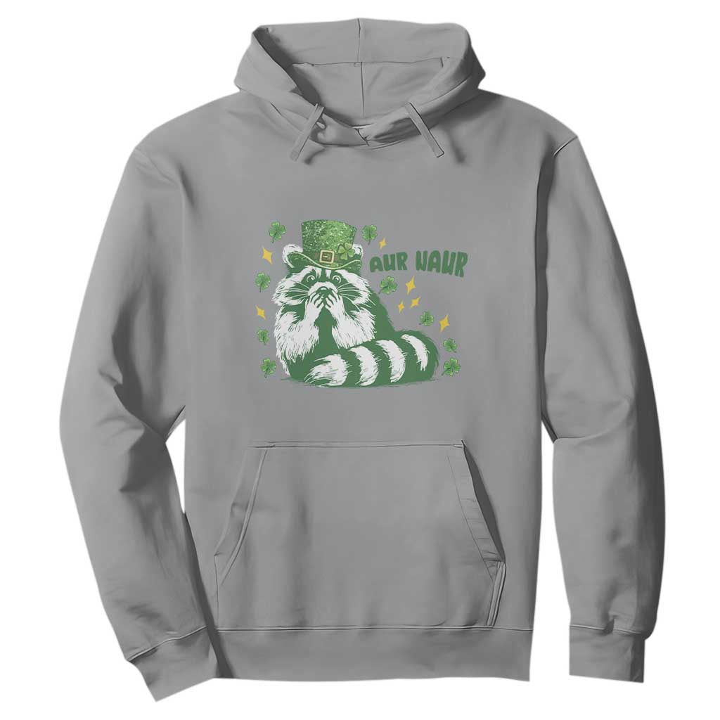 AUR Naur Raccoon St Patricks Day Meme Hoodie Funny Sarcastic Oh No Australian Accent TS14 Sport Gray Print Your Wear