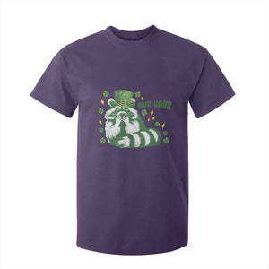 AUR Naur Raccoon St Patricks Day Meme T Shirt For Kid Funny Sarcastic Oh No Australian Accent TS14 Purple Print Your Wear