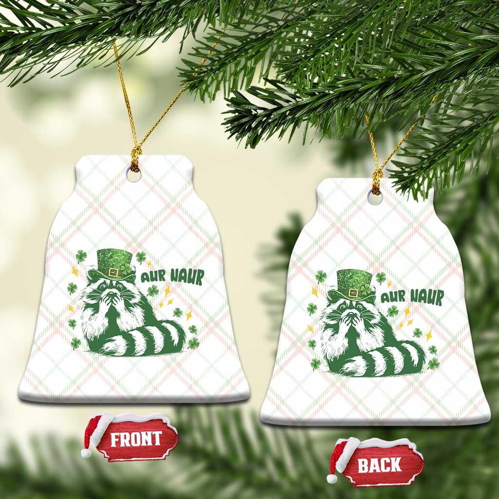 AUR Naur Raccoon St Patricks Day Meme Ceramic Ornament Funny Sarcastic Oh No Australian Accent TS14 Print Your Wear