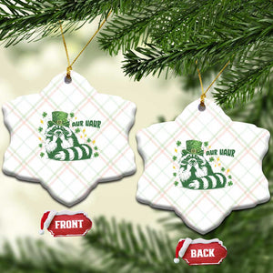 AUR Naur Raccoon St Patricks Day Meme Ceramic Ornament Funny Sarcastic Oh No Australian Accent TS14 Print Your Wear