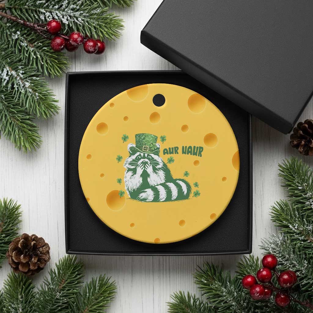 AUR Naur Raccoon St Patricks Day Meme Ceramic Ornament Funny Sarcastic Oh No Australian Accent TS14 1pc Yellow Cheese Print Your Wear