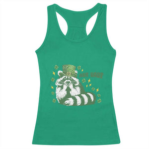 AUR Naur Raccoon St Patricks Day Meme Racerback Tank Top Funny Sarcastic Oh No Australian Accent TS14 Irish Green Print Your Wear