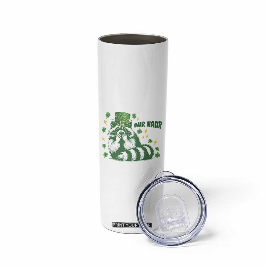 AUR Naur Raccoon St Patricks Day Meme Skinny Tumbler Funny Sarcastic Oh No Australian Accent TS14 Print Your Wear