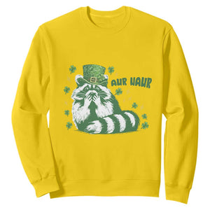 AUR Naur Raccoon St Patricks Day Meme Sweatshirt Funny Sarcastic Oh No Australian Accent TS14 Daisy Print Your Wear