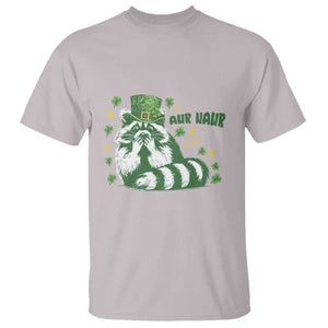 AUR Naur Raccoon St Patricks Day Meme T Shirt Funny Sarcastic Oh No Australian Accent TS14 Ice Gray Print Your Wear