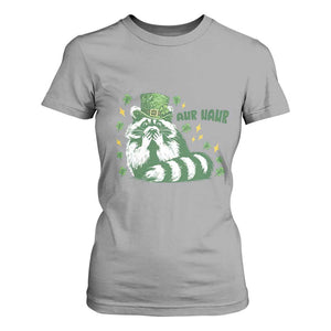 AUR Naur Raccoon St Patricks Day Meme T Shirt For Women Funny Sarcastic Oh No Australian Accent TS14 Sport Gray Print Your Wear
