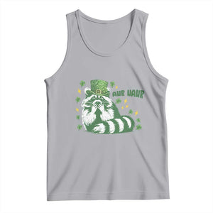 AUR Naur Raccoon St Patricks Day Meme Tank Top Funny Sarcastic Oh No Australian Accent TS14 Athletic Heather Print Your Wear