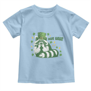 AUR Naur Raccoon St Patricks Day Meme Toddler T Shirt Funny Sarcastic Oh No Australian Accent TS14 Light Blue Print Your Wear