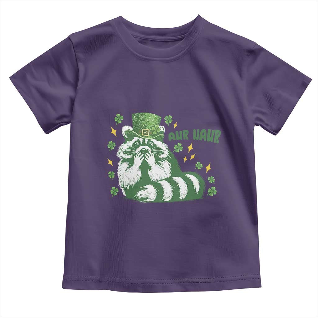 AUR Naur Raccoon St Patricks Day Meme Toddler T Shirt Funny Sarcastic Oh No Australian Accent TS14 Purple Print Your Wear