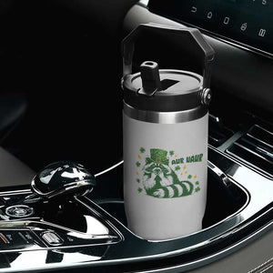 AUR Naur Raccoon St Patricks Day Meme Flip Straw Tumbler Funny Sarcastic Oh No Australian Accent TS14 Print Your Wear