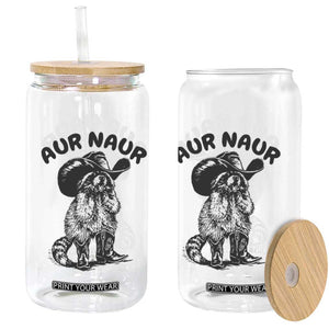 AUR Naur Cowboy Raccoon Meme Glass Can Funny Sarcastic Oh No Australian Accent TS14 Print Your Wear