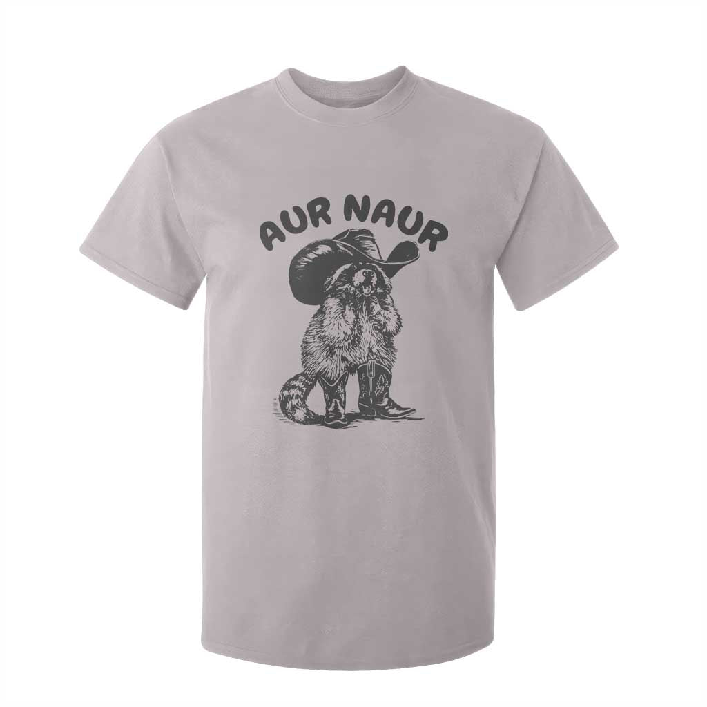 AUR Naur Cowboy Raccoon Meme T Shirt For Kid Funny Sarcastic Oh No Australian Accent TS14 Ice Gray Print Your Wear