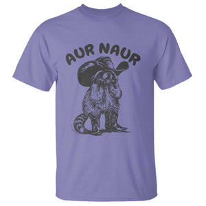 AUR Naur Cowboy Raccoon Meme T Shirt Funny Sarcastic Oh No Australian Accent TS14 Violet Print Your Wear