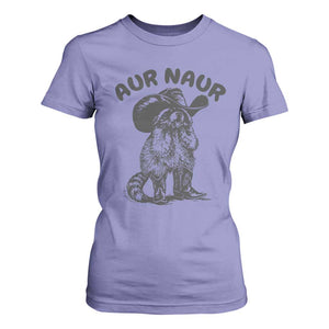 AUR Naur Cowboy Raccoon Meme T Shirt For Women Funny Sarcastic Oh No Australian Accent TS14 Violet Print Your Wear