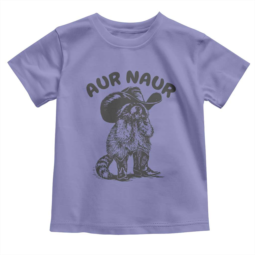 AUR Naur Cowboy Raccoon Meme Toddler T Shirt Funny Sarcastic Oh No Australian Accent TS14 Violet Print Your Wear