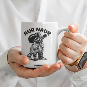 AUR Naur Cowboy Raccoon Meme Coffee Mug Funny Sarcastic Oh No Australian Accent TS14 Print Your Wear