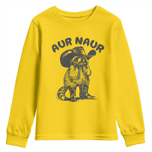 AUR Naur Cowboy Raccoon Meme Youth Sweatshirt Funny Sarcastic Oh No Australian Accent TS14 Daisy Print Your Wear