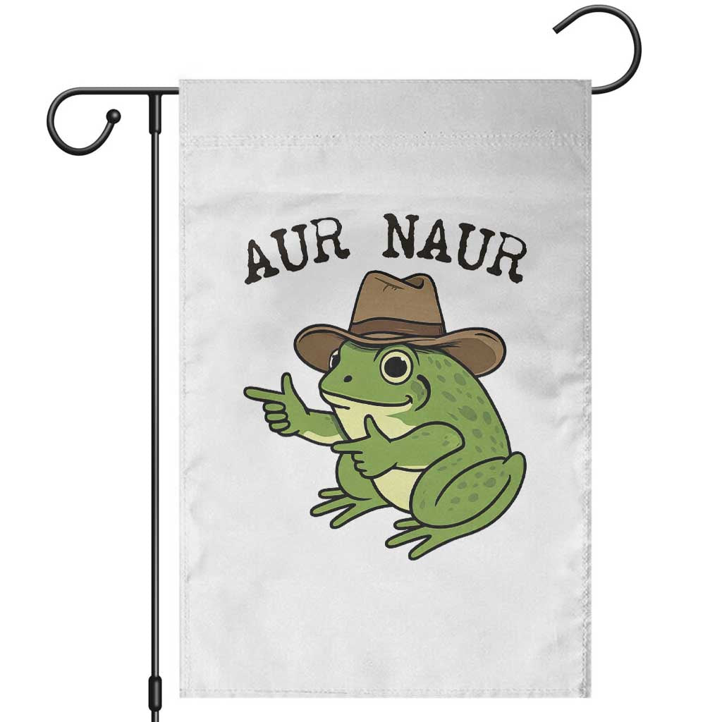 AUR Naur Cowboy Frog Meme Garden Flag Funny Sarcastic Oh No Australian Accent TS14 White Print Your Wear