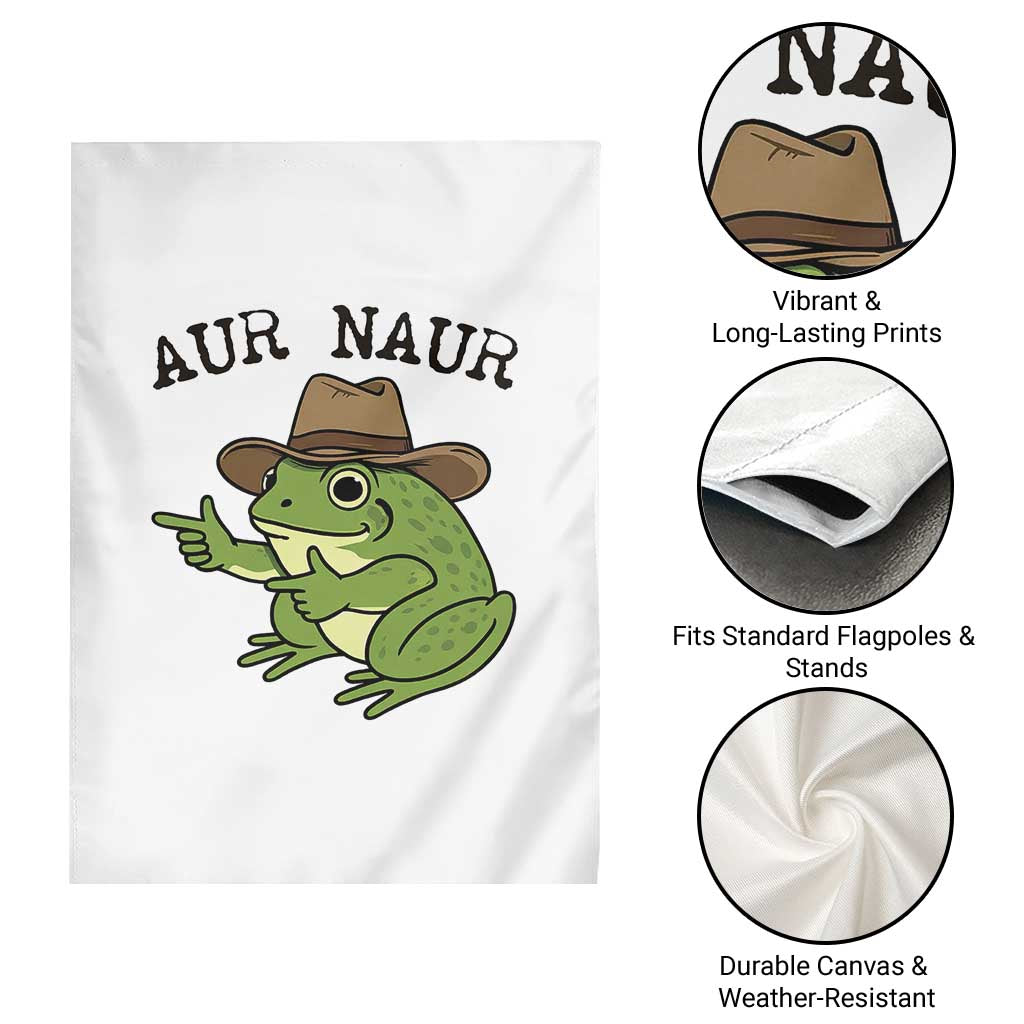 AUR Naur Cowboy Frog Meme Garden Flag Funny Sarcastic Oh No Australian Accent TS14 Print Your Wear