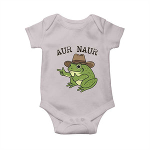 AUR Naur Cowboy Frog Meme Baby Onesie Funny Sarcastic Oh No Australian Accent TS14 Ice Gray Print Your Wear