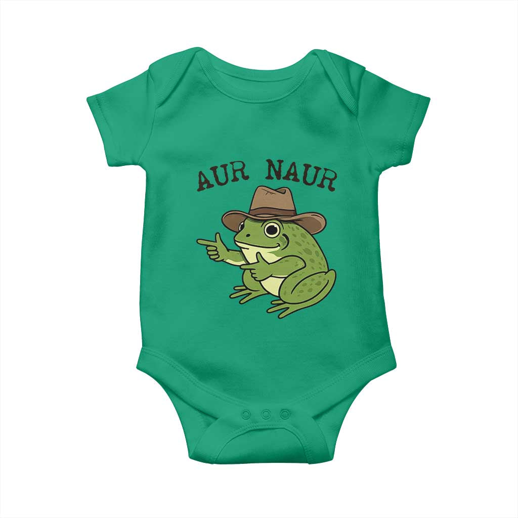 AUR Naur Cowboy Frog Meme Baby Onesie Funny Sarcastic Oh No Australian Accent TS14 Irish Green Print Your Wear