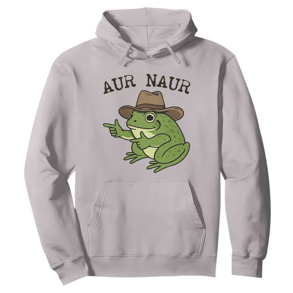 AUR Naur Cowboy Frog Meme Hoodie Funny Sarcastic Oh No Australian Accent TS14 Ice Gray Print Your Wear