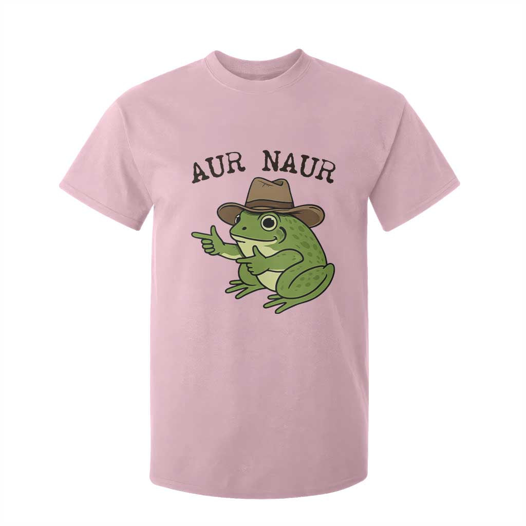 AUR Naur Cowboy Frog Meme T Shirt For Kid Funny Sarcastic Oh No Australian Accent TS14 Light Pink Print Your Wear