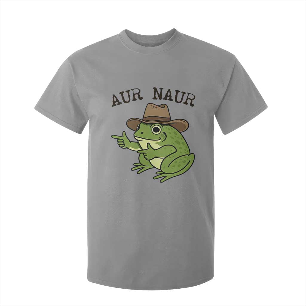 AUR Naur Cowboy Frog Meme T Shirt For Kid Funny Sarcastic Oh No Australian Accent TS14 Sport Gray Print Your Wear