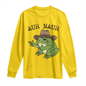 AUR Naur Cowboy Frog Meme Long Sleeve Shirt Funny Sarcastic Oh No Australian Accent TS14 Daisy Print Your Wear