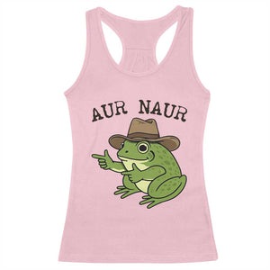 AUR Naur Cowboy Frog Meme Racerback Tank Top Funny Sarcastic Oh No Australian Accent TS14 Light Pink Print Your Wear