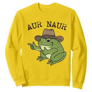AUR Naur Cowboy Frog Meme Sweatshirt Funny Sarcastic Oh No Australian Accent TS14 Daisy Print Your Wear